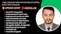 develop application, restful apis and crud using spring boot, angular, thymeleaf