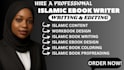 write comprehensive islamic ebook workbook design coloring book