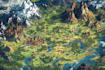 draw a fantasy map illustration isometric map