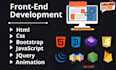 do modern frontend development using HTML CSS, javascript