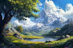 do fantasy landscapes and scenery art