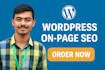do wordpress onpage SEO with a rank match 85 score