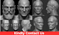 sculpt realistic 3d head bust model, 3d portrait, 3d face model stl file