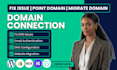 point,connect or transfer domain to shopify squarespace wordpress, fix dns issue