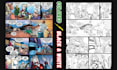 draw comic page, anime comic and graphic novel illustration in digital comic art