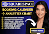set up squarespace scheduling, booking, and analytics tracking tools