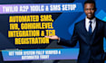 setup twilio a2p 10dlc, IVR, studio flow, SMS and tcr integration