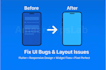 fix flutter app bugs, android kotlin crashes, and UI issues fast