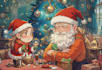 draw greeting, christmas, birthday card, postcard