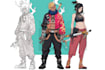 draw anime concept characters design