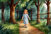 draw your unique and whimsical watercolor children