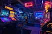 draw sci fi , cyberpunk, fantasy science fiction city