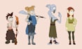 draw a cute custom cartoon character with emotions or poses