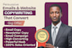write high converting sales copy, email copywriting, website content, cold email
