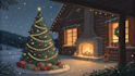create christmas, greeting cards with hand drawn