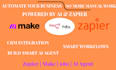 automate workflows with zapier, make, n8n and build powerful ai agents