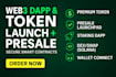 create token, pump fun meme coin, smart contract, presale, staking and web3 dapp