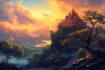 do fantasy background and landscape