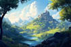 design a conceptual fantasy landscape
