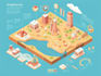 create isometric vector illustrations, infographics and maps