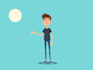 create flat vector illustration or cartoon character