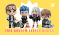 create 3d cute character for 3d prints popmart or blind box