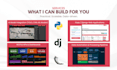 develop a custom python web app, API, dashboards