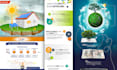 design, leaflet, flyer, banner, infographics with isometric