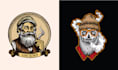 make retro smoke lumberjack skull logo with vape illustration