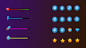create ai 2d game assets, unique props, object and ui