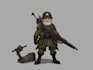 draw 2d game art military character design