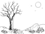 draw black and white outline illustration diagram