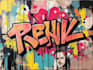 create graffiti pop art canvas designs and murals
