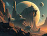 draw sci fi illustration and sci fi concept art