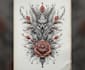 create sleeve tattoo design in geometric style