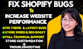 do shopify bug fixing shopify custom coding store  customization troubleshooting