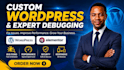 design wordpress portfolio wordpress debugg or fix jquery PHP HTML CSS issues