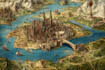 design cartoon map with custom locations or fantasy