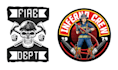create high quality skull firefighter logo with axe illustration