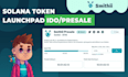 create solana staking website, presale website  with solidity smart contract
