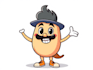 create flat funny cartoon character mascot
