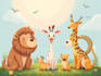 create animals cartoon illustration