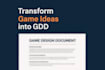 research, analyze and design a professional game design document gdd