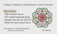 create unique hand drawn mandala art