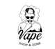 create a fantastic unique beautiful vape logo design