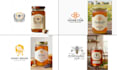 design honey bee logo and label packaging
