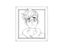 make scribble art, abstract line portrait