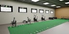 3d commercial space gym, yoga studio, pilates room, with 3d modeling design