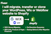 migrate transfer or clone your wordpress wix or webflow website to shopify