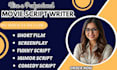 write movie script, comedy script, screenplay, short film script humor funny